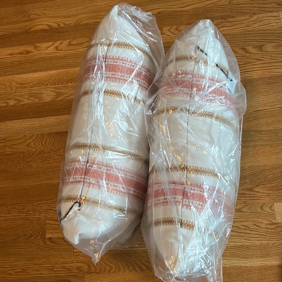 Anthropologie Terrain Thayer Stripe Pillows Pair NWT - Picture 5 of 10